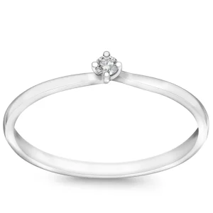 Pierścionki | Valentine-YES Pierścionek z białego złota z diamentem - H/SI - Valentine