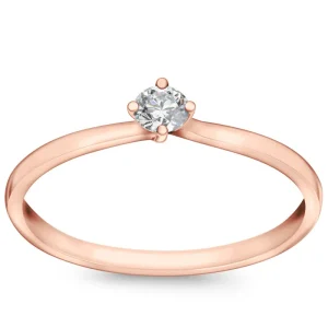 Pierścionki | Valentine-YES Pierścionek z różowego złota z diamentem - Valentine